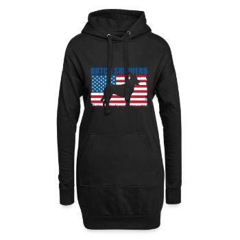 Holländischer Schäferhund Hollandse Herdershond - Hoodie-Kleid - Schwarz - Vorne