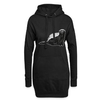 Honey Badger - Hoodie-Kleid - Schwarz - Vorne