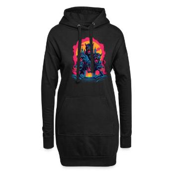 Mythe du chien-loup-garou, Cerberus, Hellhound - Sweat-shirt à capuche long Femme - noir - Devant