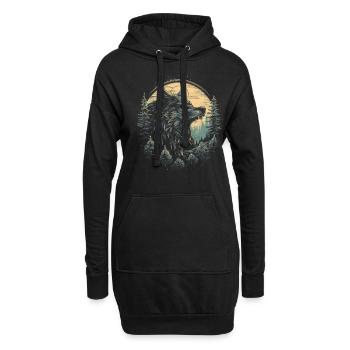 Mythe du chien-loup-garou, Cerberus, Hellhound - Sweat-shirt à capuche long Femme - noir - Devant