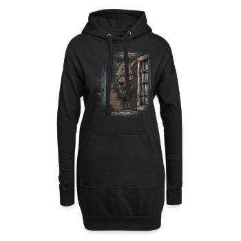 Mythe du chien-loup-garou, Cerberus, Hellhound - Sweat-shirt à capuche long Femme - noir - Devant