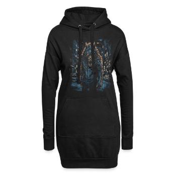 Mythe du chien-loup-garou, Cerberus, Hellhound - Sweat-shirt à capuche long Femme - noir - Devant