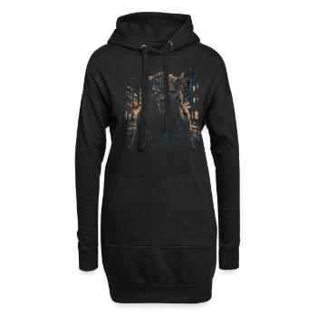 Mythe du chien-loup-garou, Cerberus, Hellhound - Sweat-shirt à capuche long Femme - noir - Devant