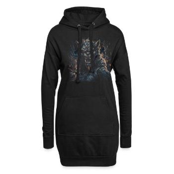Chien, loup-garou, Cerberus, mythe mythique de - Sweat-shirt à capuche long Femme - noir - Devant