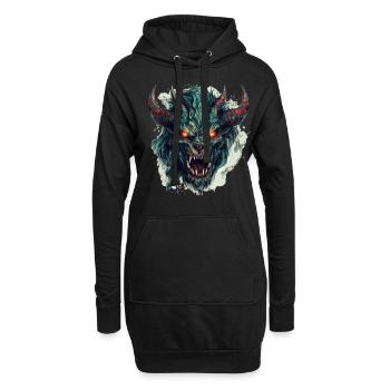 Monster Monster Demon Devil Vampire Guhl Zombie - Sweat-shirt à capuche long Femme - noir - Devant