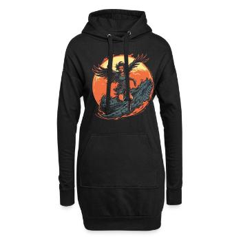 Monster Monster Demon Devil Vampire Guhl Zombie - Sweat-shirt à capuche long Femme - noir - Devant