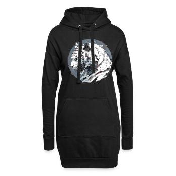 Mecha Tier Tiger Wolf Fuchs Dino Bär Cyborg - Hoodie-Kleid - Schwarz - Vorne