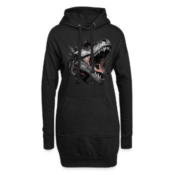 Mecha Animal : tigre, loup, renard, dinosaure, - Sweat-shirt à capuche long Femme - noir - Devant