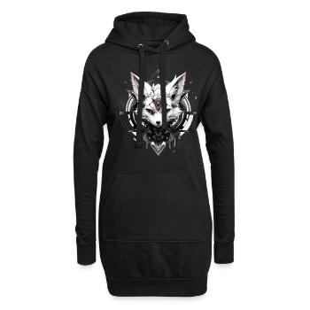 Mecha Animal : tigre, loup, renard, dinosaure, - Sweat-shirt à capuche long Femme - noir - Devant