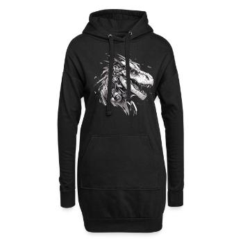 Mecha Animal : tigre, loup, renard, dinosaure, - Sweat-shirt à capuche long Femme - noir - Devant