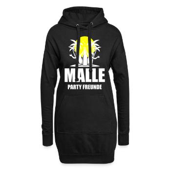 Malle Party Freunde Urlaub Mallorca - Hoodie-Kleid - Schwarz - Vorne