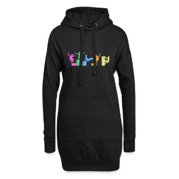 Parkour Traceur Freerunning CityParkour Jump-Art - Sweat-shirt à capuche long Femme - noir - Devant