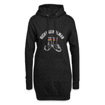 Richtiger Alman - Hoodie-Kleid - Schwarz - Vorne