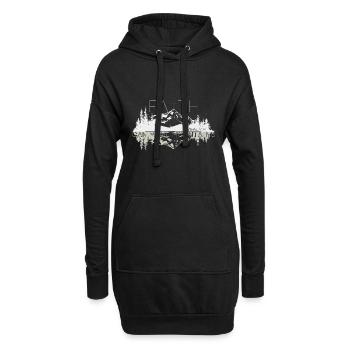 Faith can move Mountains, christliches Geschenk. - Hoodie-Kleid - Schwarz - Vorne