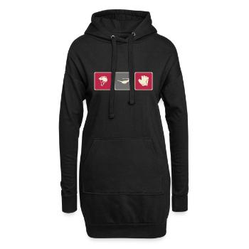 Fahrrad Farradtour Mountainbike - Hoodie-Kleid - Schwarz - Vorne
