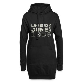 Juin 1966 Anniversaire Juin 1966 Juin Cadeau 1966 - Sweat-shirt à capuche long Femme - noir - Devant