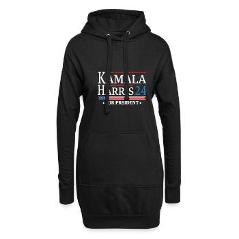 Kamala Harris 2024 für den Wahlkampf - Hoodie-Kleid - Schwarz - Vorne