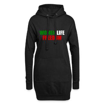 Women life freedom - Sweat-shirt à capuche long Femme - noir - Devant