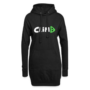 Klettern Kletterhalle Bouldern Vorstieg - Hoodie-Kleid - Schwarz - Vorne