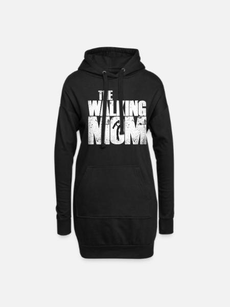 The Walking Mom Mutter und Sohn Tochter - Hoodie-Kleid - Schwarz