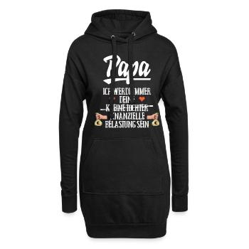 Papa kleine Tochter finanzielle Belastung - Hoodie-Kleid - Schwarz - Vorne