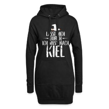 Lasst mich durch ich muss nach Kiel Möwe - Hoodie-Kleid - Schwarz - Vorne
