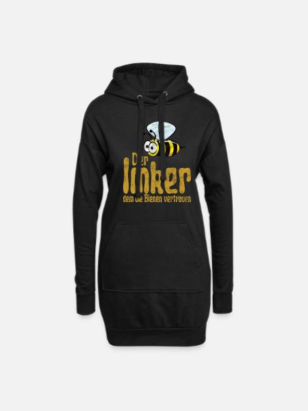 Der Imker dem die Bienen vertrauen - Hoodie-Kleid - Schwarz