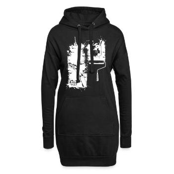 Coup de pinceau (pour tissu foncé) - Sweat-shirt à capuche long Femme - noir - Devant