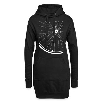 Rennrad Felge - Hoodie-Kleid - Schwarz - Vorne