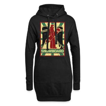 Snowboarding Propaganda | Winter sports snow winter - Hoodie Dress - black - Front