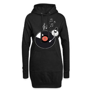 Platines - Sweat-shirt à capuche long Femme - noir - Devant