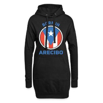 Porto Rico - Sweat-shirt à capuche long Femme - noir - Devant