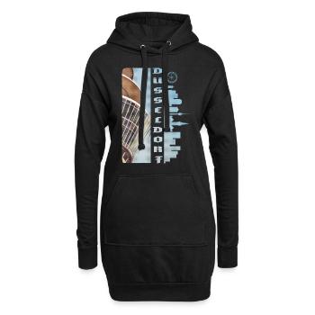 Düsseldorf Deutschland Stadt Skyline Heimat Liebe - Hoodie-Kleid - Schwarz - Vorne