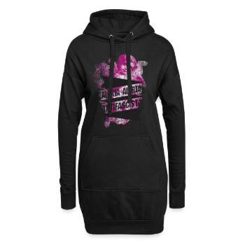 Ange antifasciste - Sweat-shirt à capuche long Femme - noir - Devant