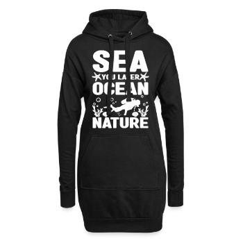 Meeresbiologie Beruf | Meeresbiologe Geschenkidee - Hoodie-Kleid - Schwarz - Vorne
