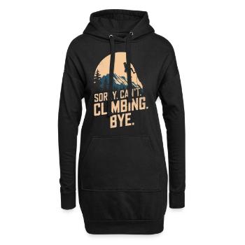 Klettern Freeclimbing felsklettern Spruch - Hoodie-Kleid - Schwarz - Vorne