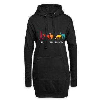 Ich meine Follower Llama Alpacas Lamas - Hoodie-Kleid - Schwarz - Vorne