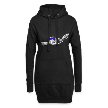 Meeresschildkröte Kopfhörer Sonnenbrille Schildkrö - Hoodie-Kleid - Schwarz - Vorne