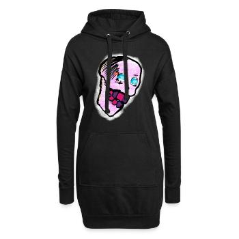 Calavera Skull Art - Hoodie Dress - black - Front