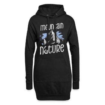 Arbre Forêt de montagne Animal - Sweat-shirt à capuche long Femme - noir - Devant