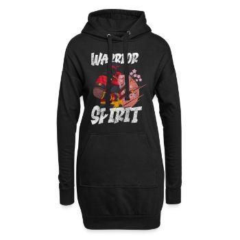 Combattant Épée Asiatique Ninja - Sweat-shirt à capuche long Femme - noir - Devant