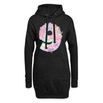 Ballerina 9. Geburtstagsparty Nummer 9 - 9 Jahre - Hoodie-Kleid - Schwarz - Vorne