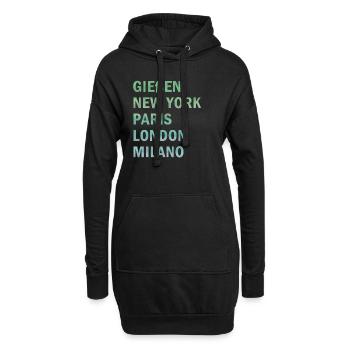 Metropole Gießen - Hoodie-Kleid - Schwarz - Vorne