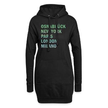 Metropole Osnabrück - Hoodie-Kleid - Schwarz - Vorne