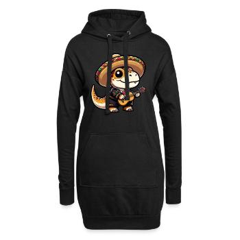 Fête du T-Rex Mariachi Cinco de Mayo - Sweat-shirt à capuche long Femme - noir - Devant