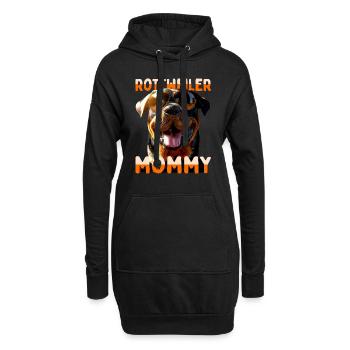 Rottweiler Mommy Mama Mutter Muttertag Mom Hunde - Hoodie-Kleid - Schwarz - Vorne