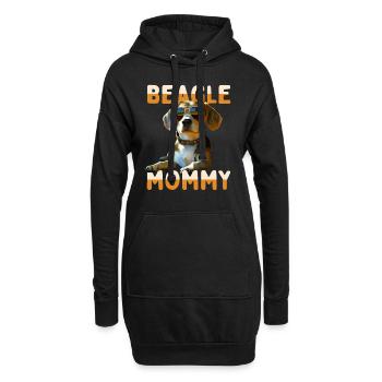 Beagle Mommy Hunde Mama Mum Muttertag Beagles Mom - Hoodie-Kleid - Schwarz - Vorne