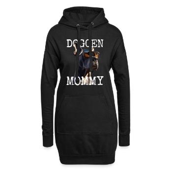 Deutsche Dogge Mom Mama Muttertag Doggen Mommy - Hoodie-Kleid - Schwarz - Vorne