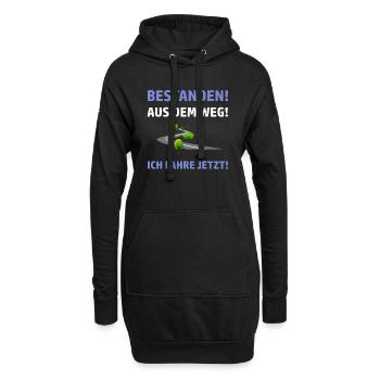 Führerschein Bestanden Führerscheinprüfung Fahren - Hoodie-Kleid - Schwarz - Vorne