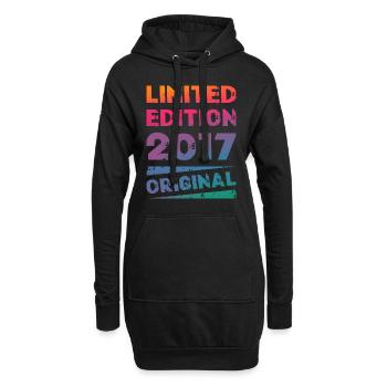 Limited Edition Geburtstag Party Jahrgang 2017 - Hoodie-Kleid - Schwarz - Vorne